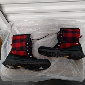 UGG Australia Butte Redwood Buffalo Suede Check Snow Boot US Men's Size 13 NOS